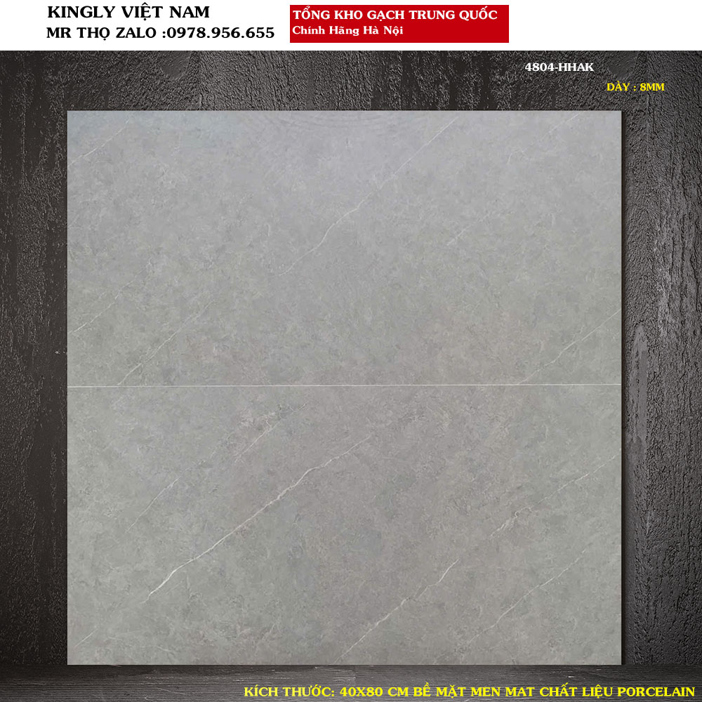 Gạch ốp tường vân xi măng 40X80 Trung Quốc 4804